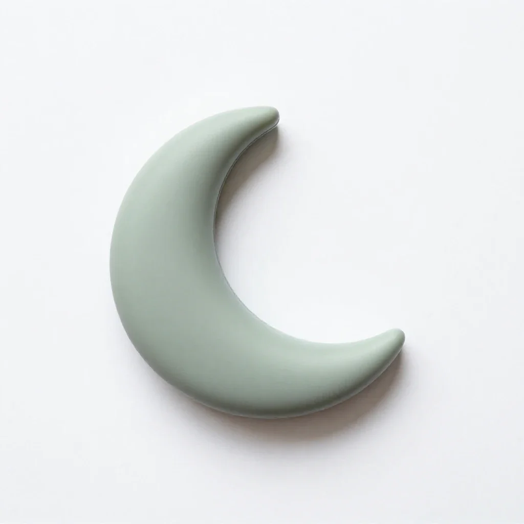 Night light shaped like a moon isolated on a white background