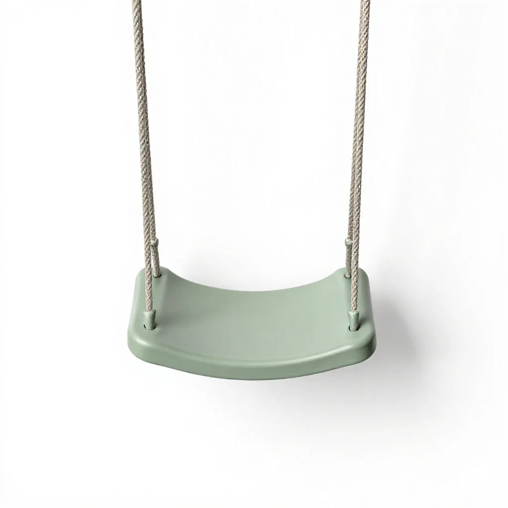 Swing seat on ropes isolated on a white background