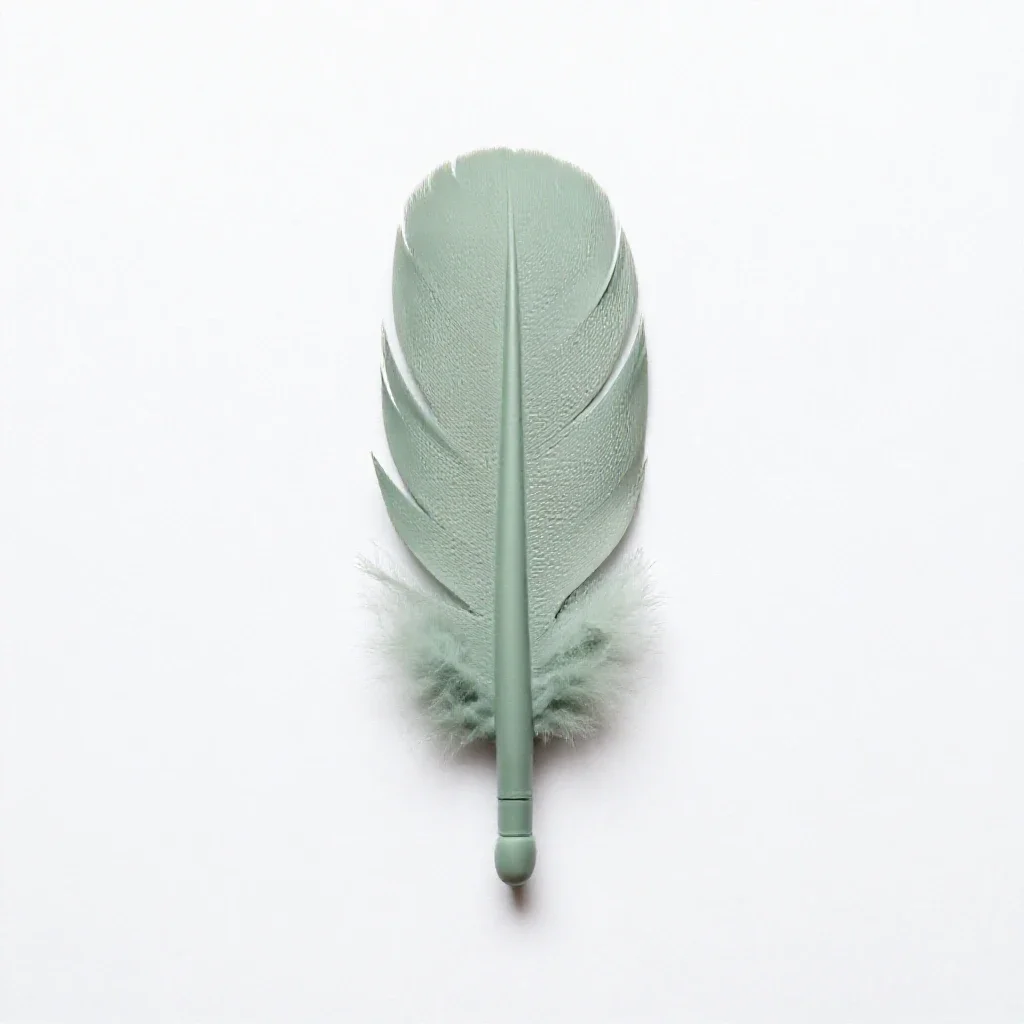 Feather wand toy isolated on a white background