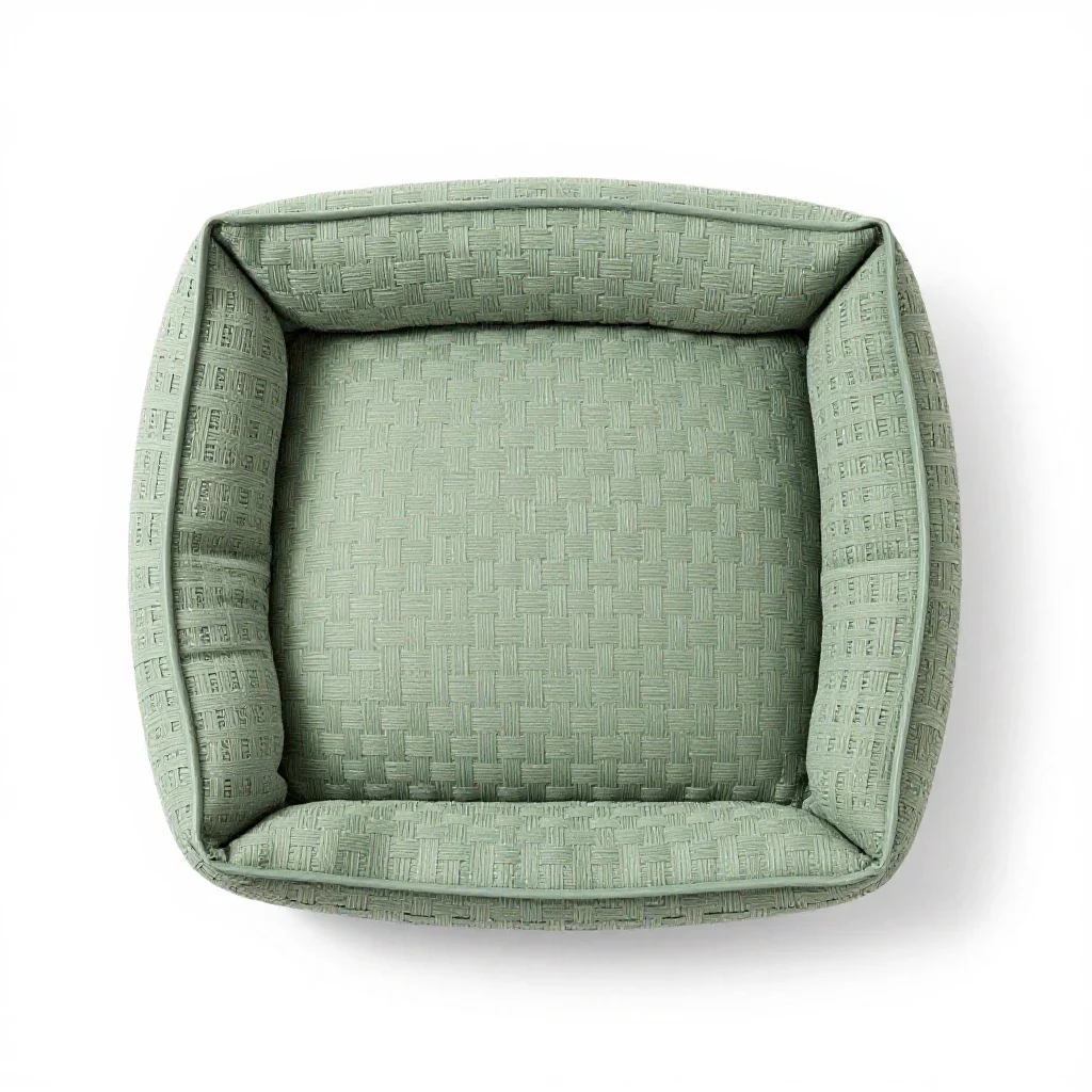 Woven dog bed isolated on a white background