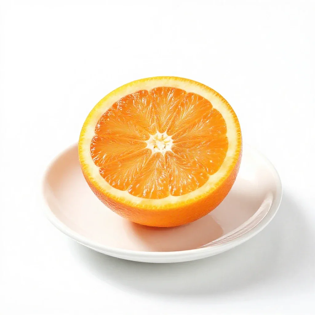 Blood orange halved isolated on a white background