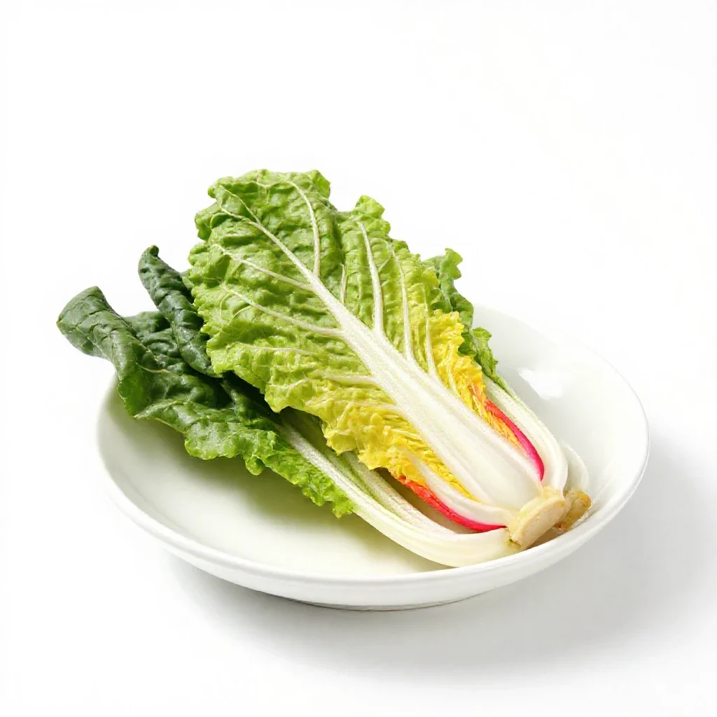 Bunch of rainbow chard isolated on a white background