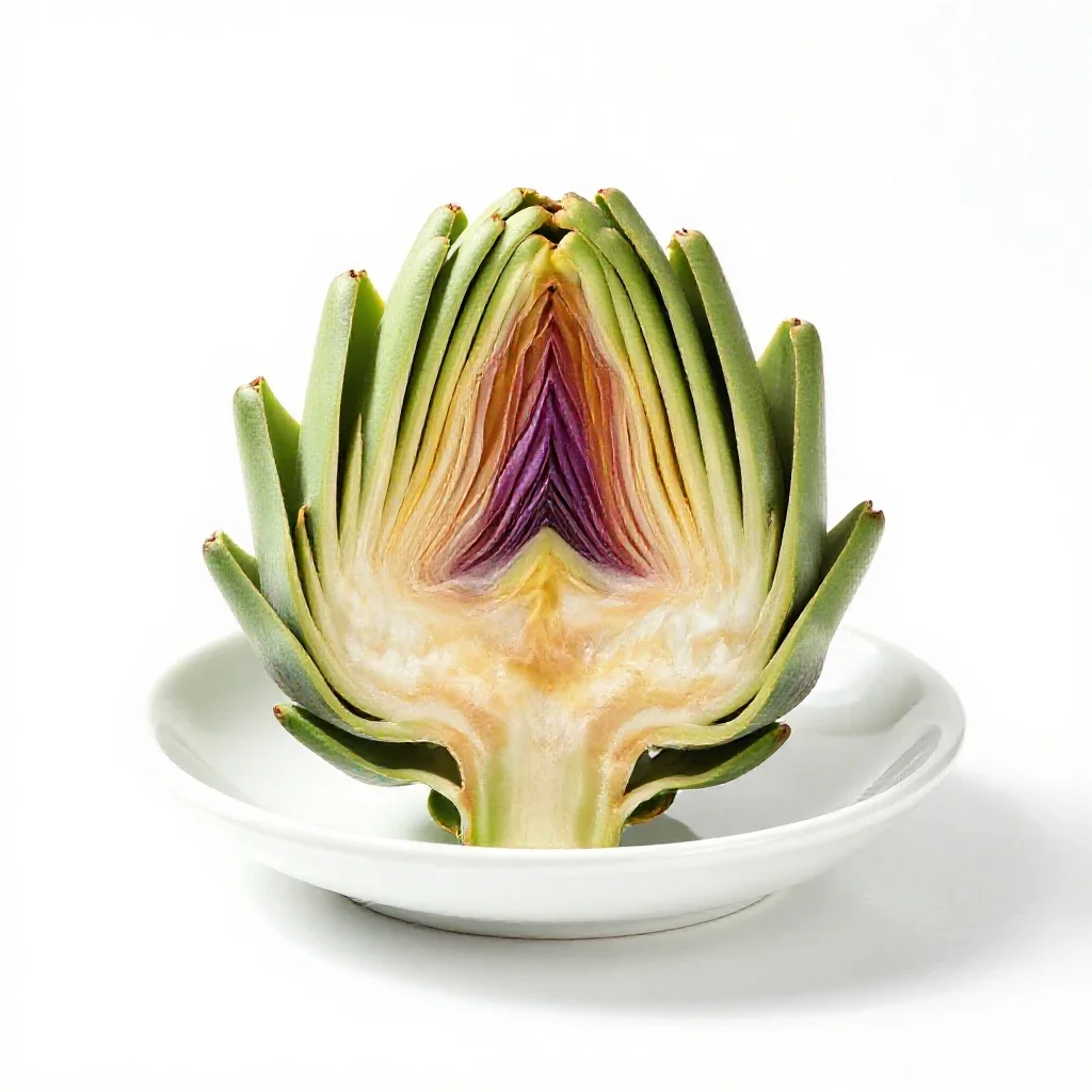 Globe artichoke isolated on a white background