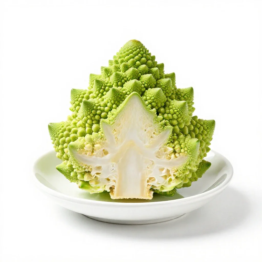 Head of romanesco isolated on a white background