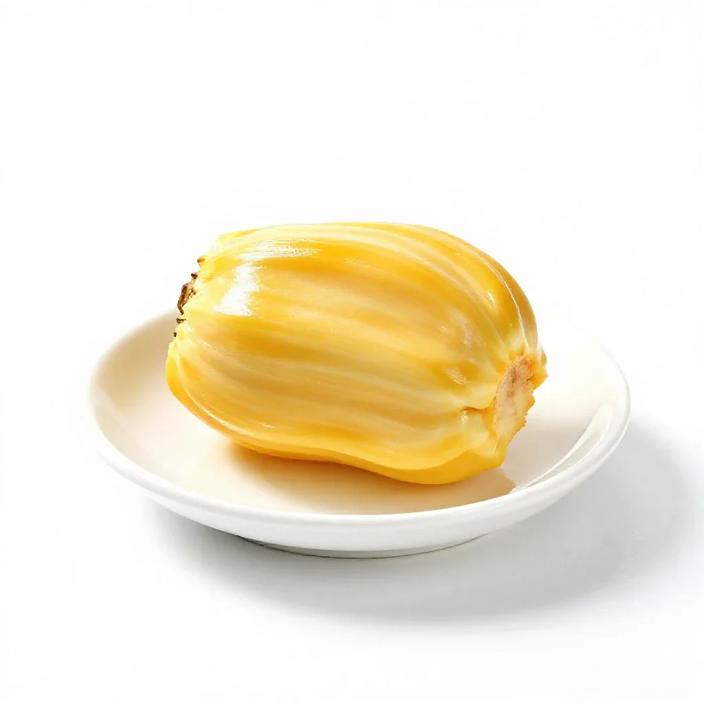 Jackfruit segment isolated on a white background