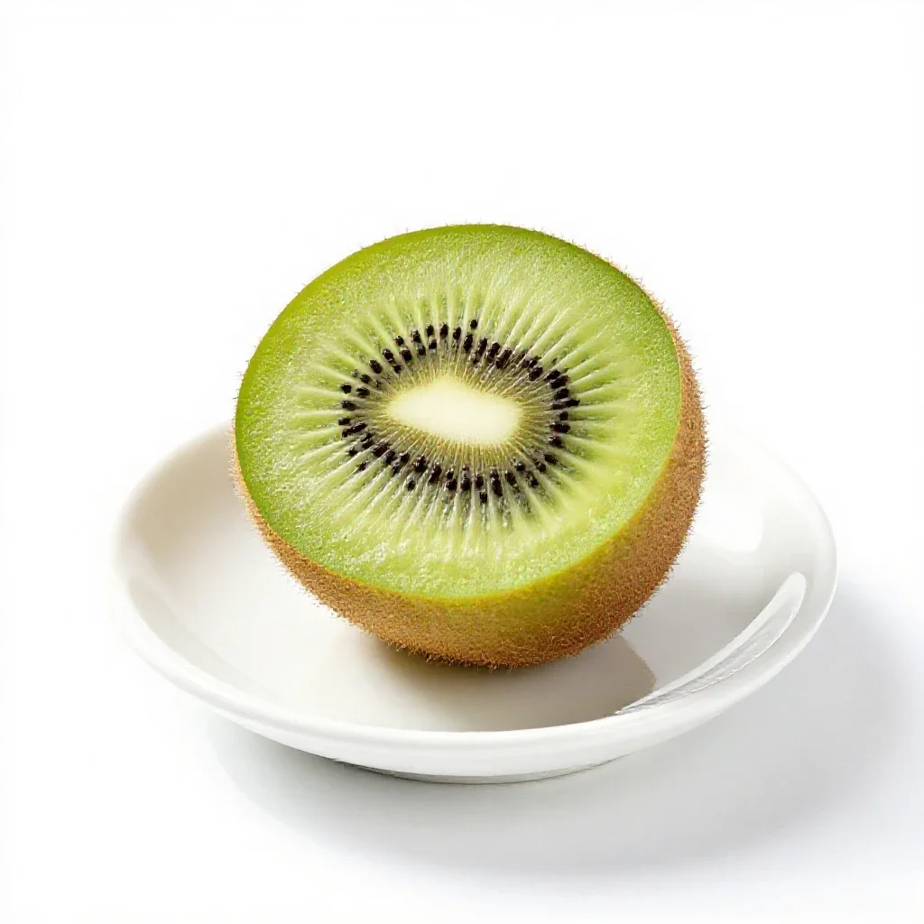 Kiwifruit sliced isolated on a white background
