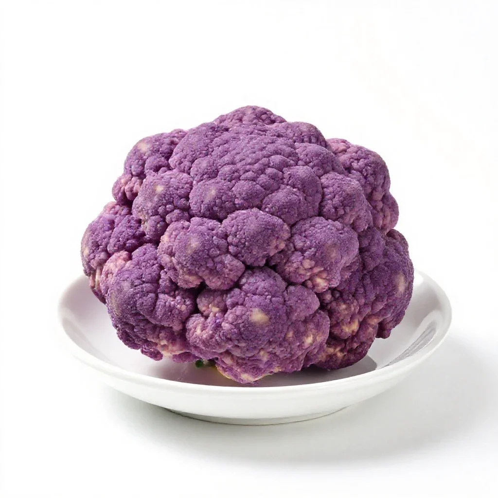 Purple cauliflower isolated on a white background