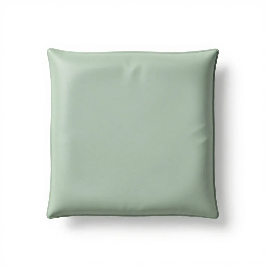 Boucle floor cushion isolated on a white background
