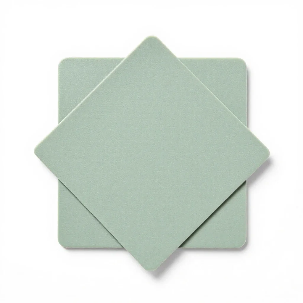 Fabric swatch fan isolated on a white background