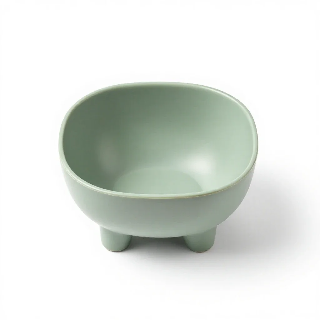 Footed fruit bowl isolated on a white background