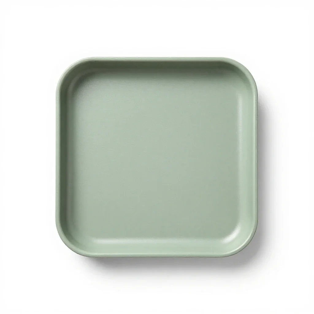 Leather valet tray isolated on a white background