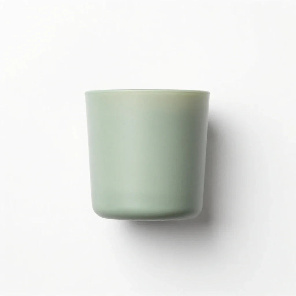 Scented candle in a vessel isolated on a white background