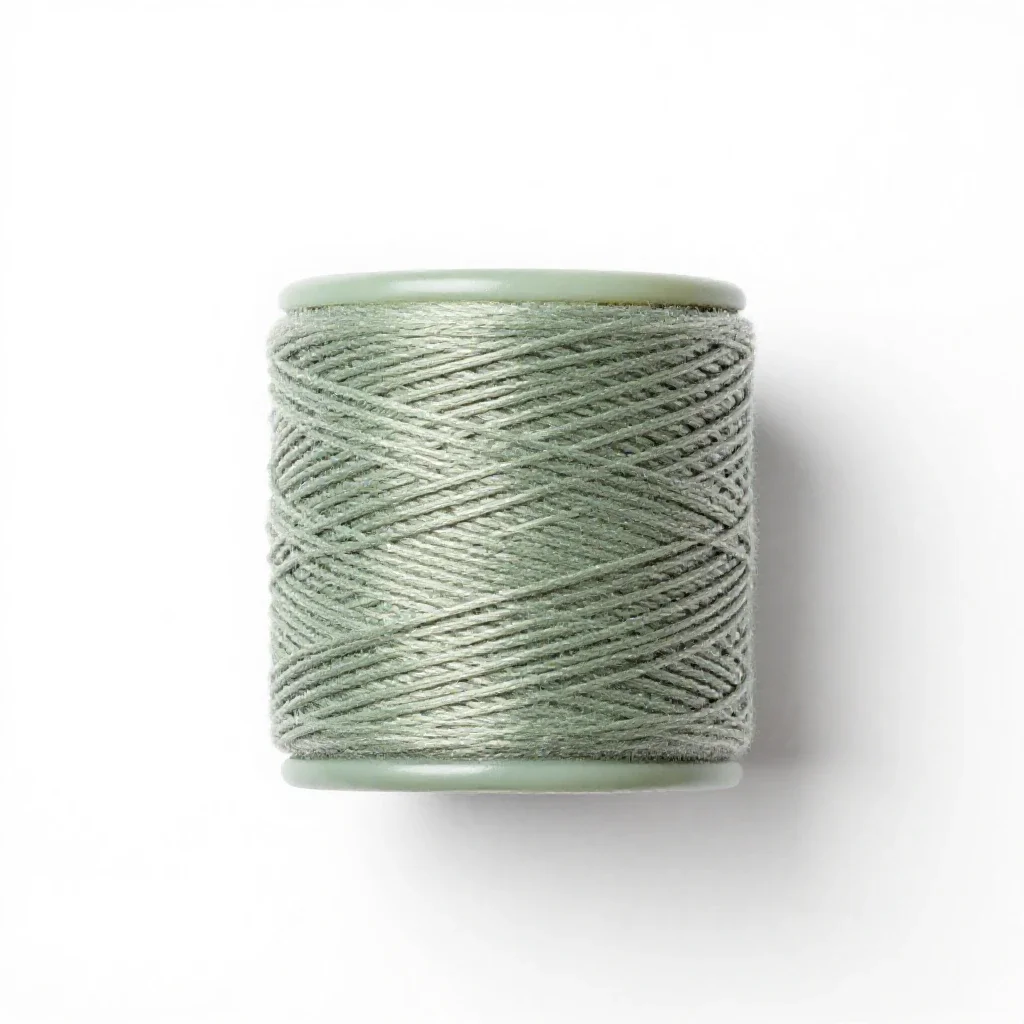 Spool of natural twine isolated on a white background