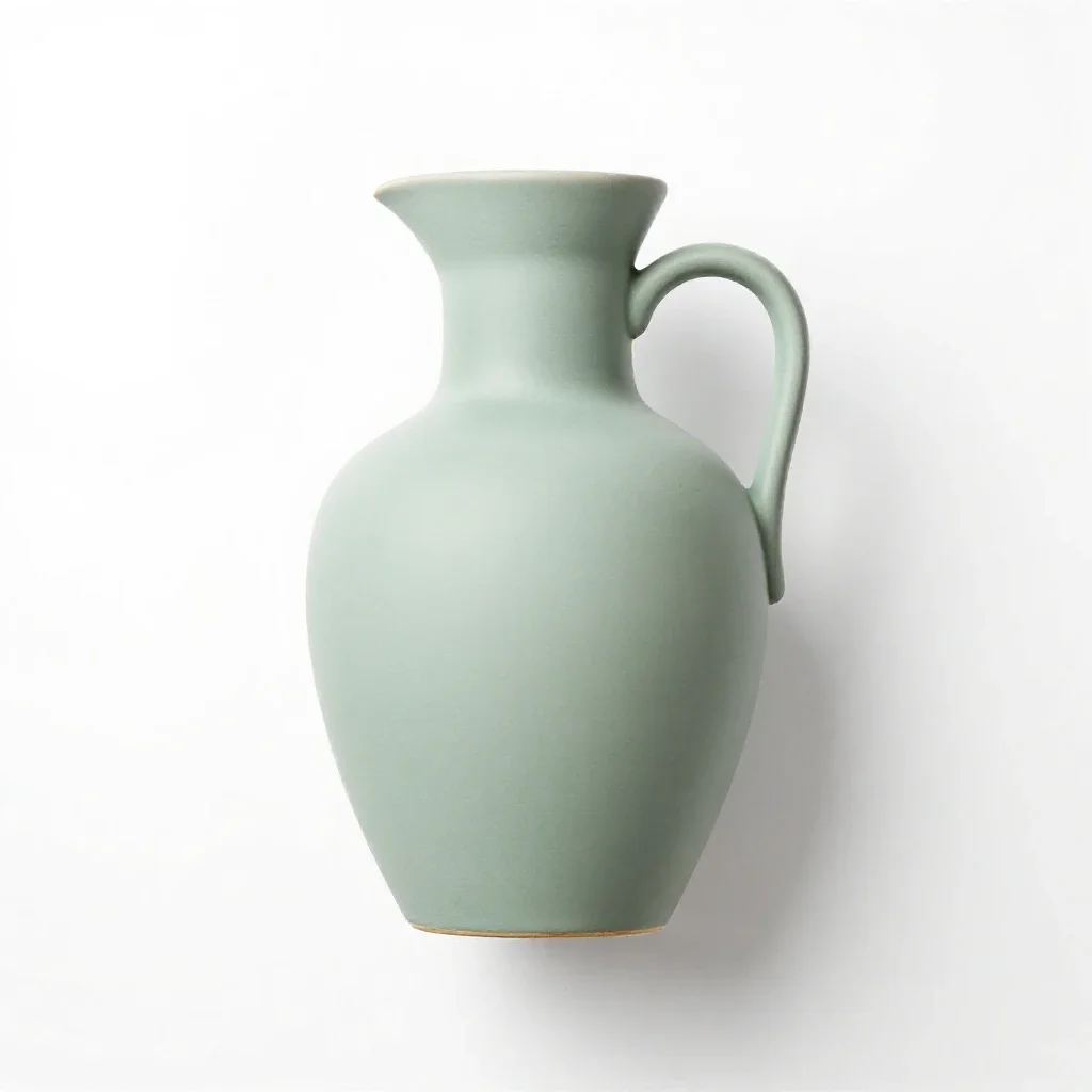 Stoneware jug isolated on a white background