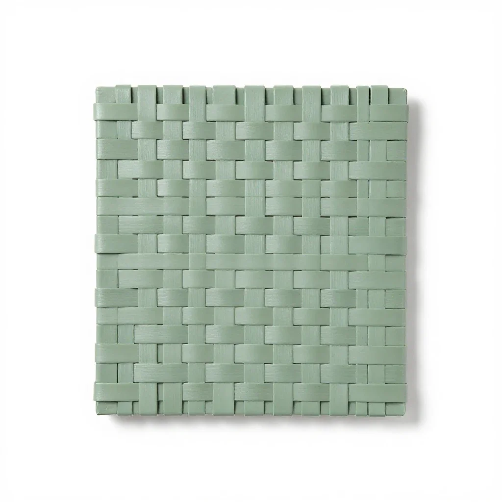 Woven wall hanging isolated on a white background