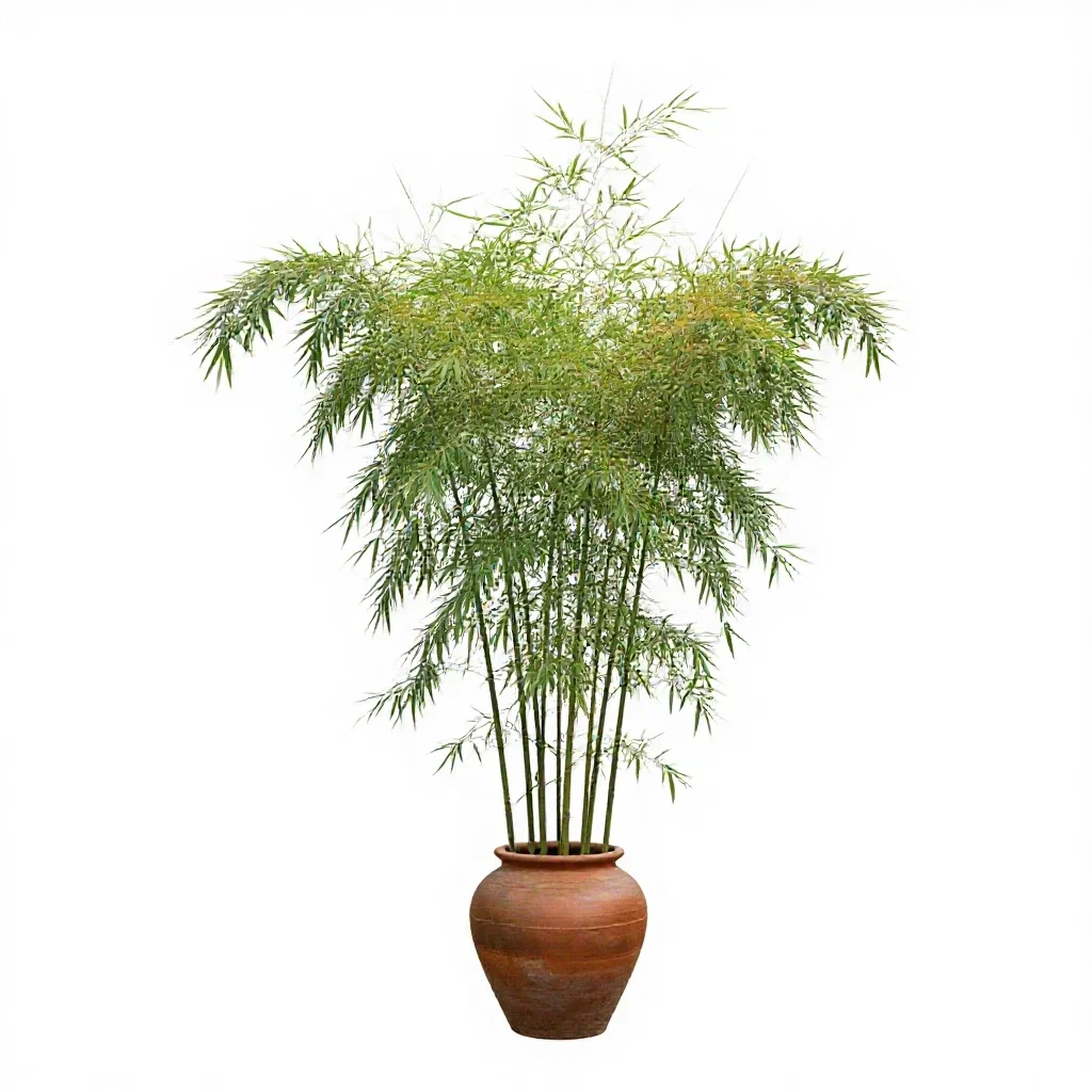 Bamboo grove isolated on a white background