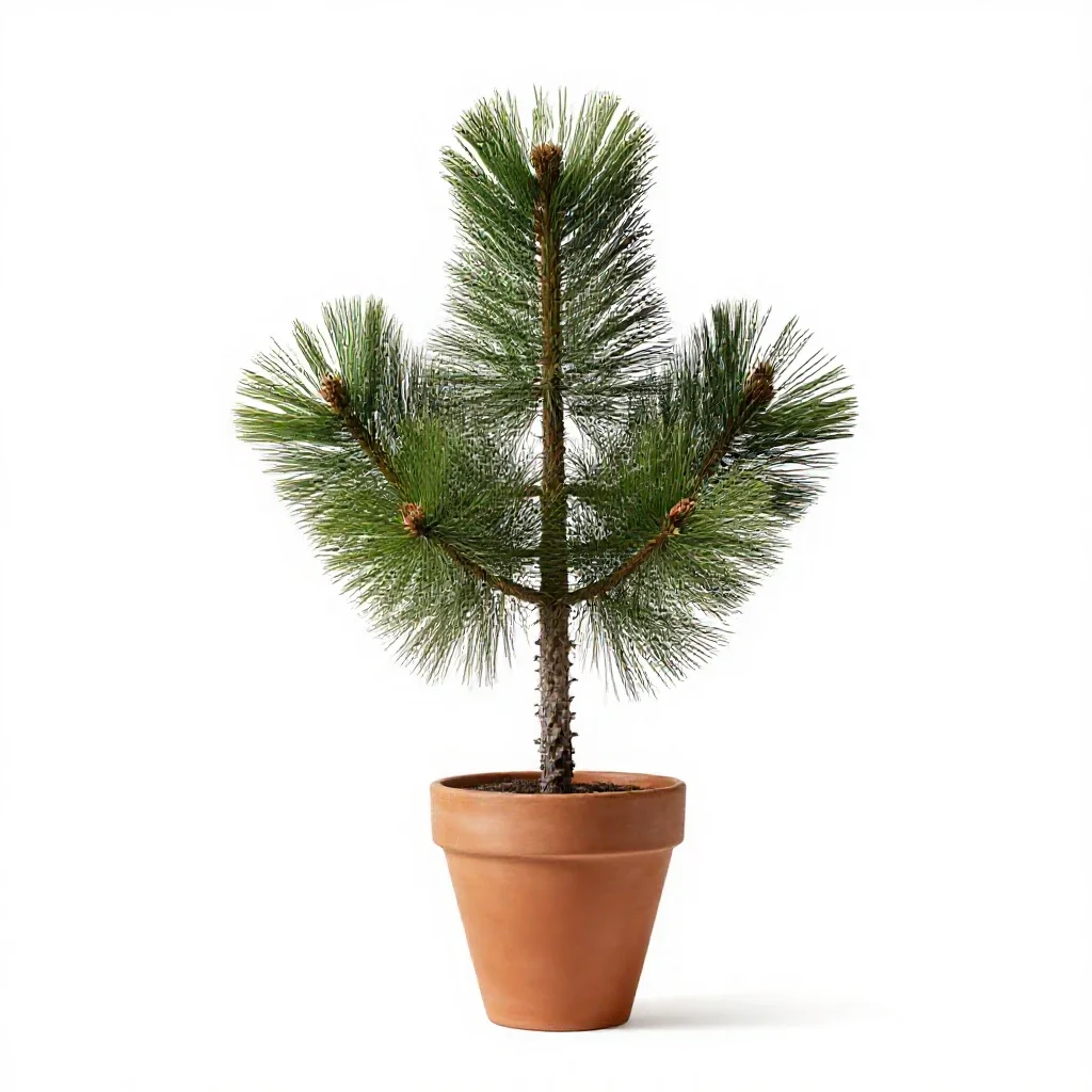 Bristlecone pine isolated on a white background