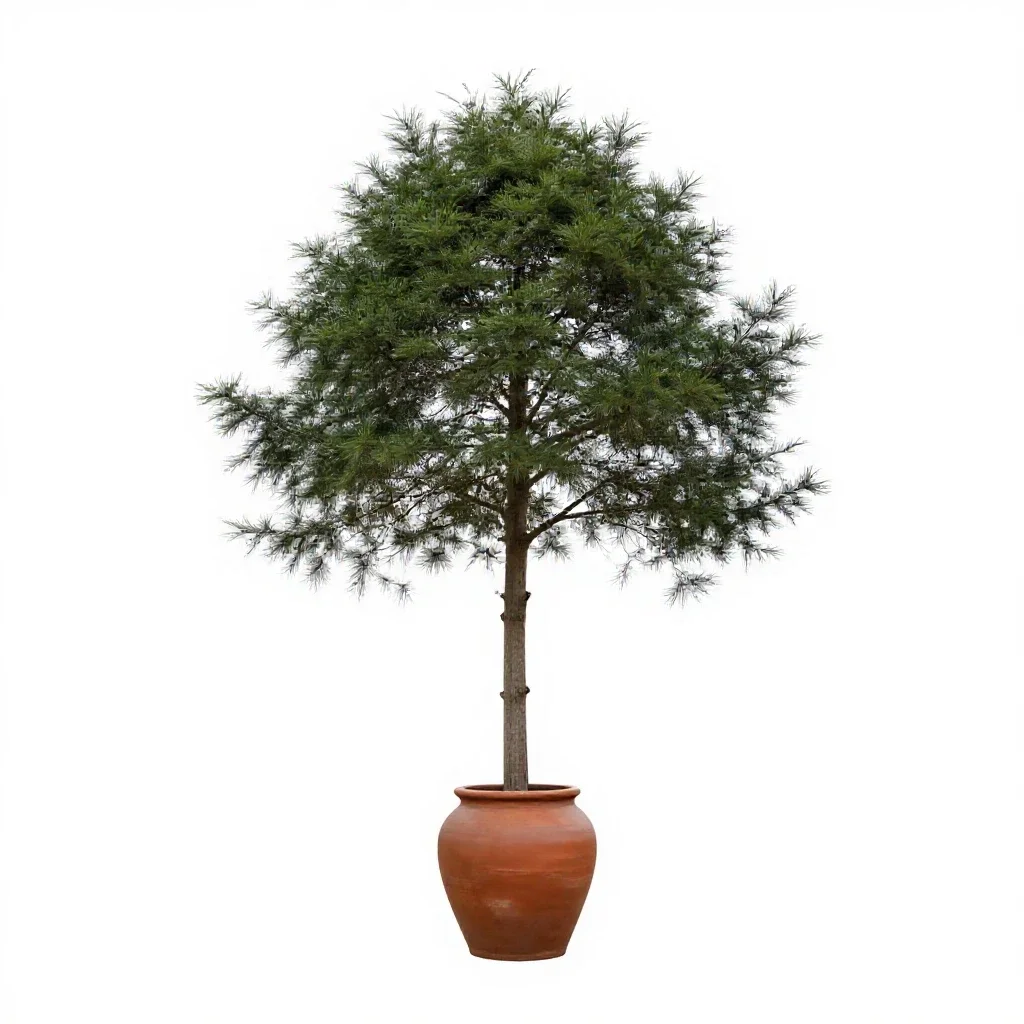 Coastal redwood isolated on a white background