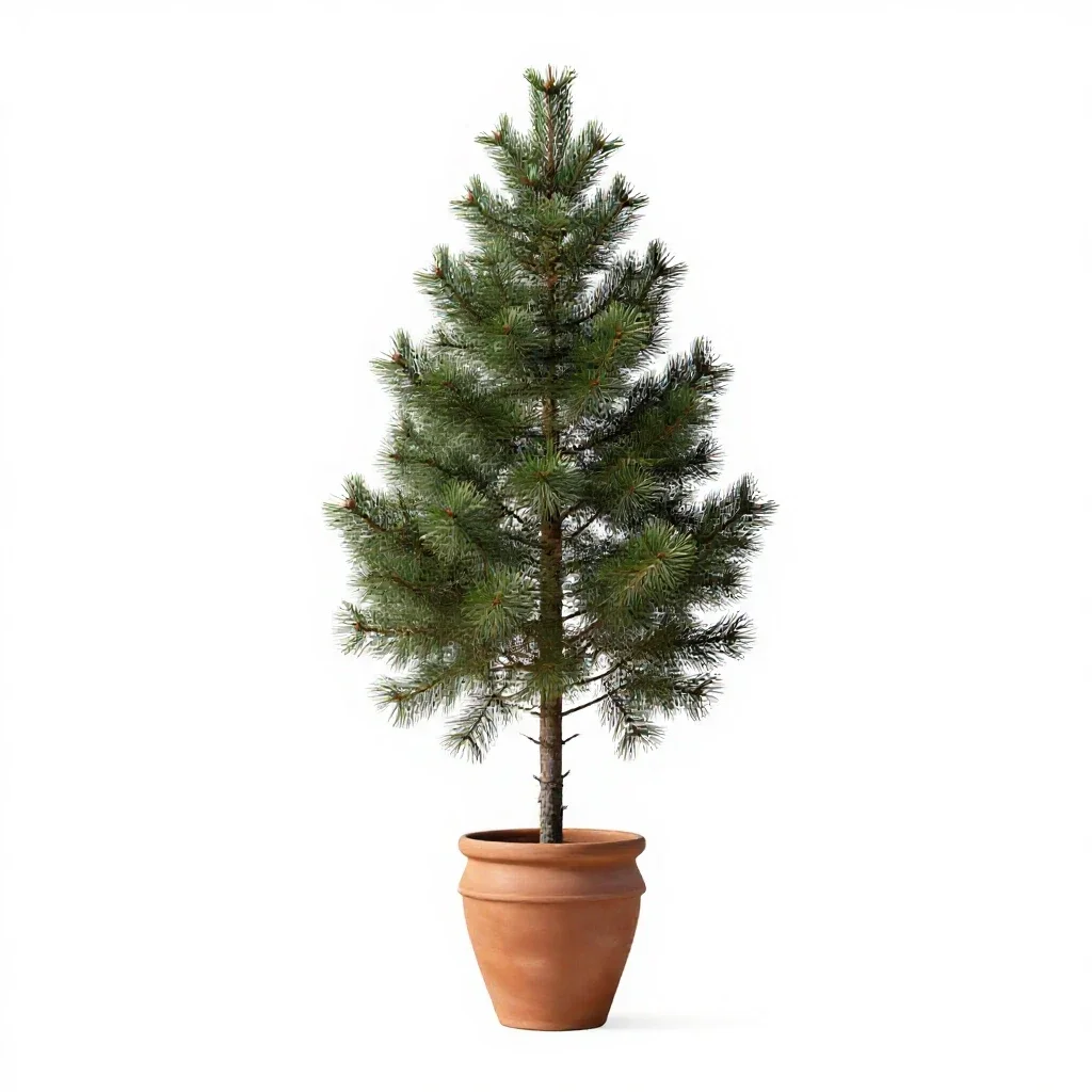 Douglas fir isolated on a white background