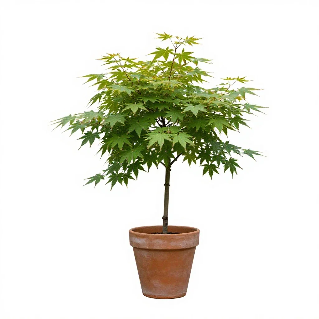 Japanese maple isolated on a white background