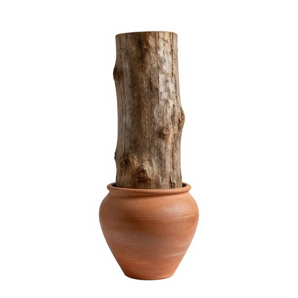 Kauri trunk isolated on a white background