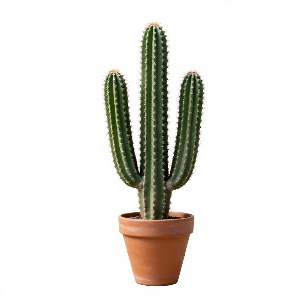 Saguaro cactus isolated on a white background