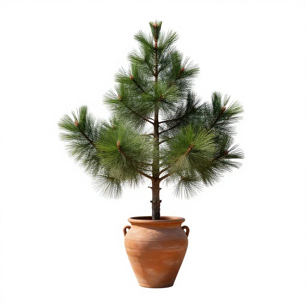 Stone pine isolated on a white background