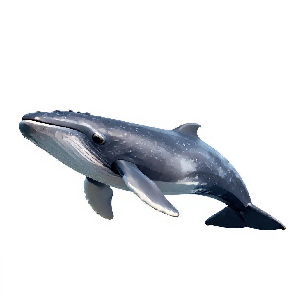 Beaked whale isolated on a white background
