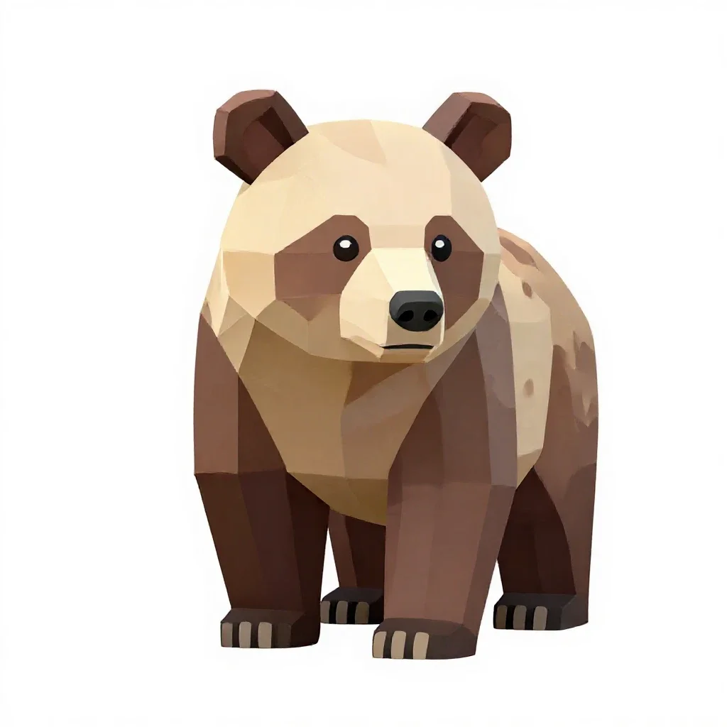 Bear cub isolated on a white background