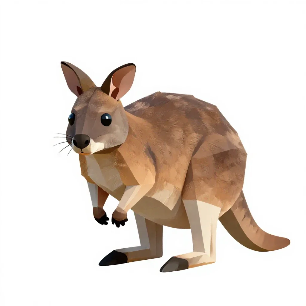 Bettong isolated on a white background