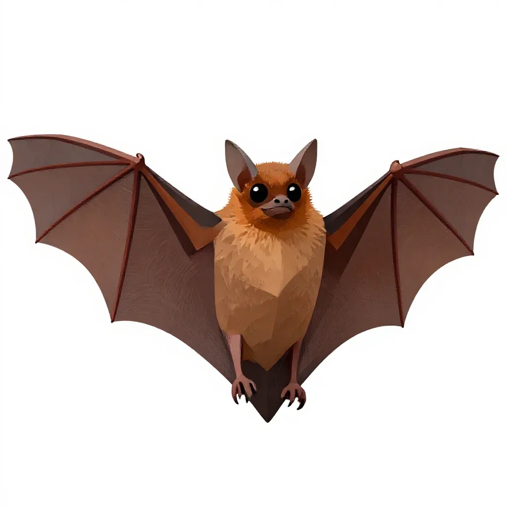Big brown bat isolated on a white background