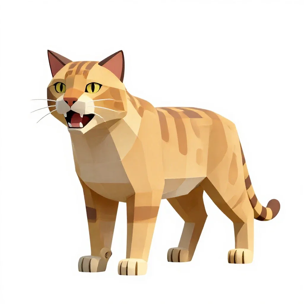 Big cat isolated on a white background