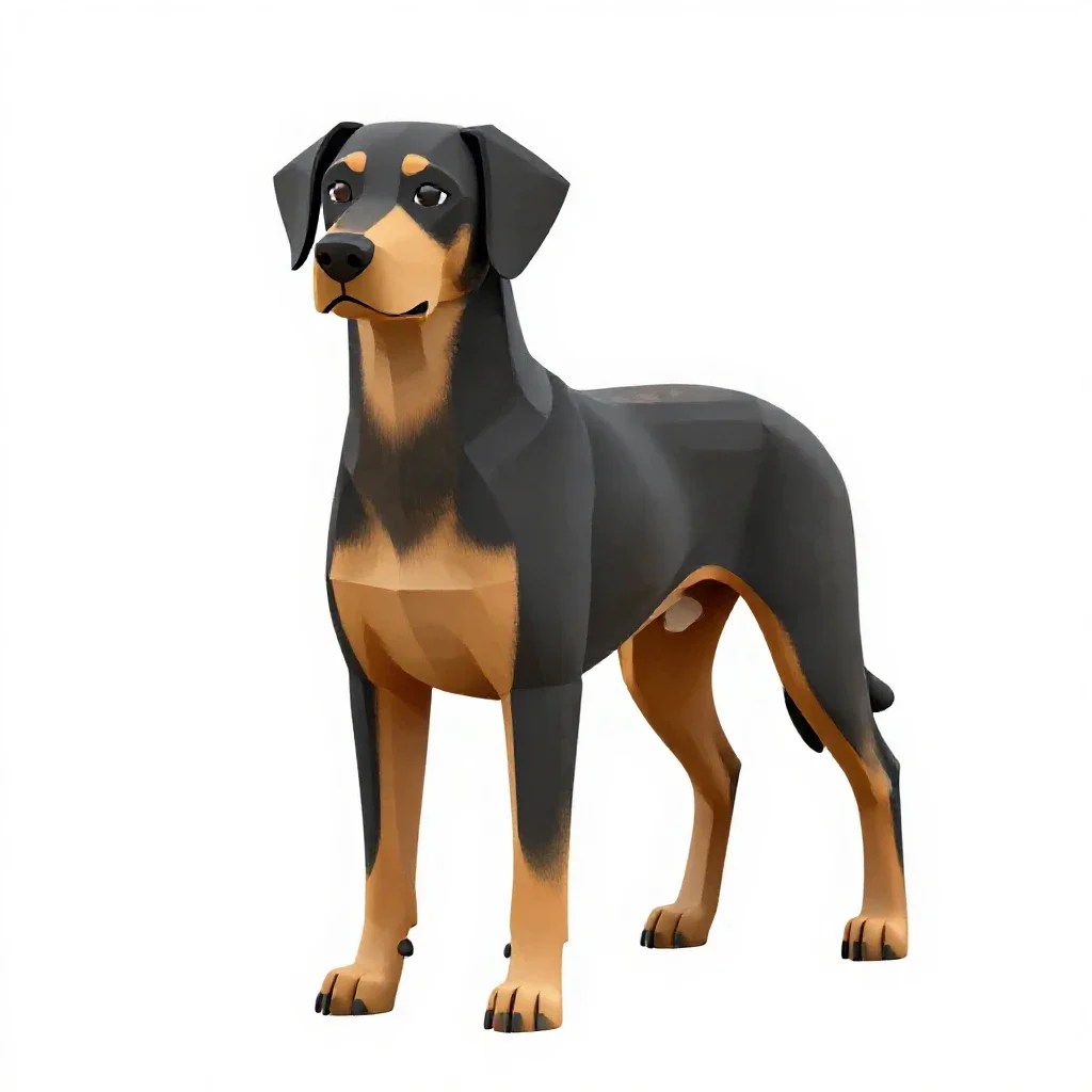 Black-and-tan coonhound isolated on a white background
