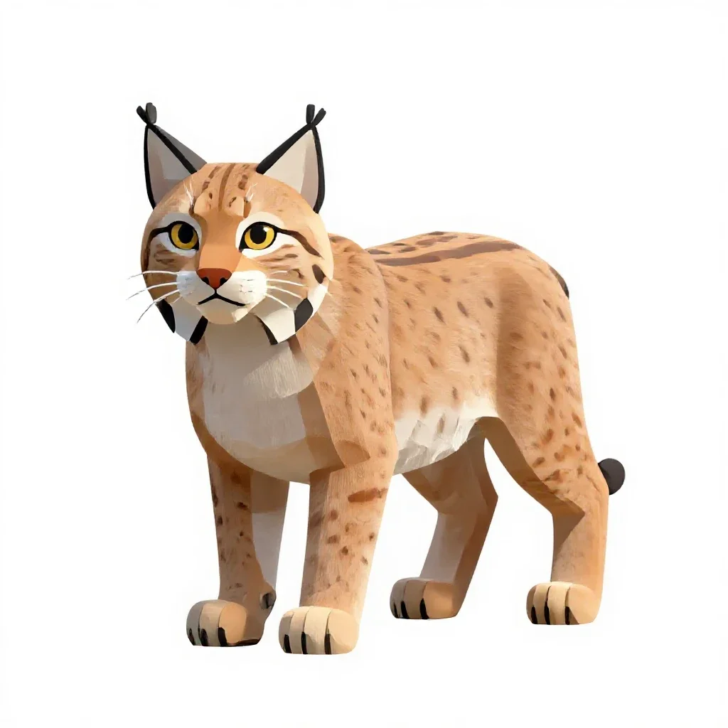 Bobcat isolated on a white background