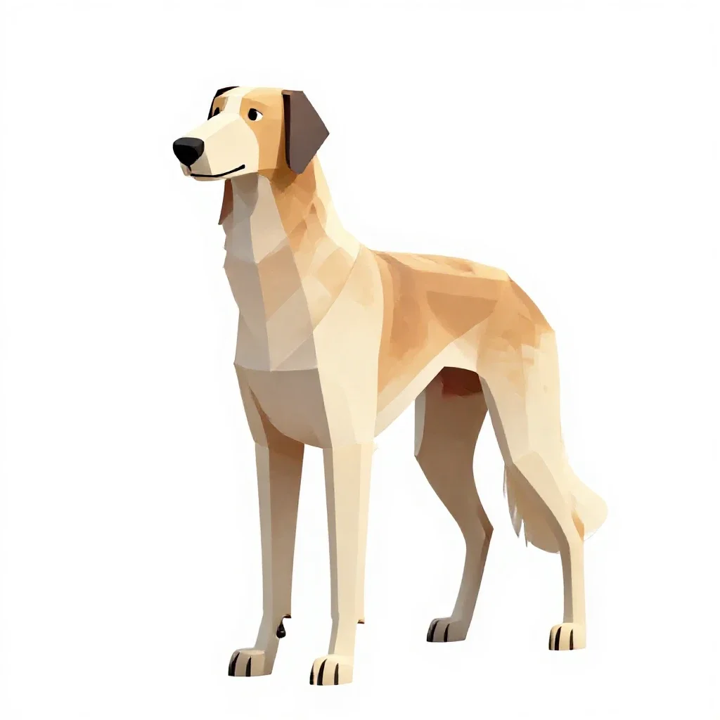 Borzoi isolated on a white background