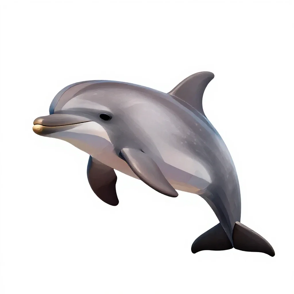 Bottlenose dolphin isolated on a white background