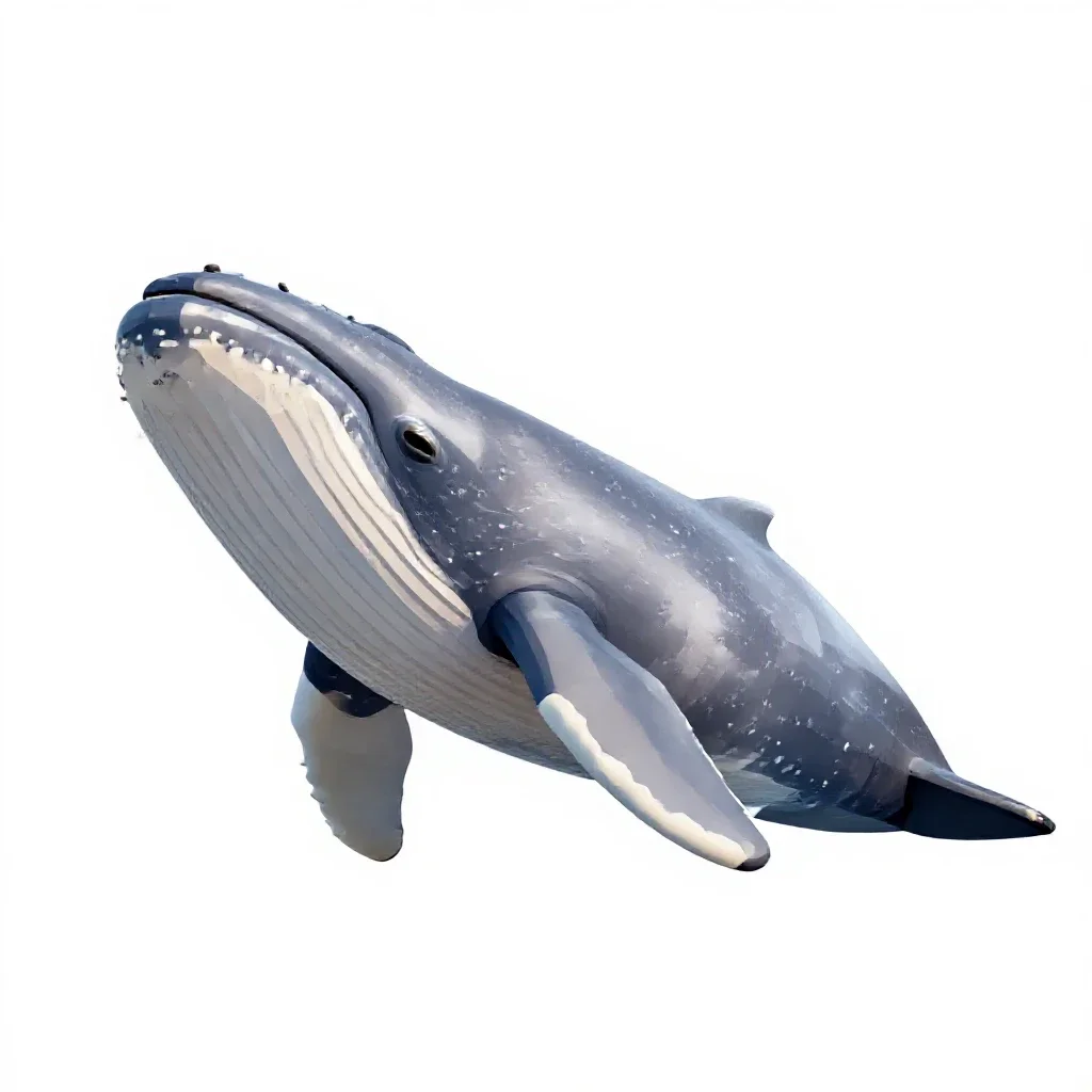 Bowhead isolated on a white background