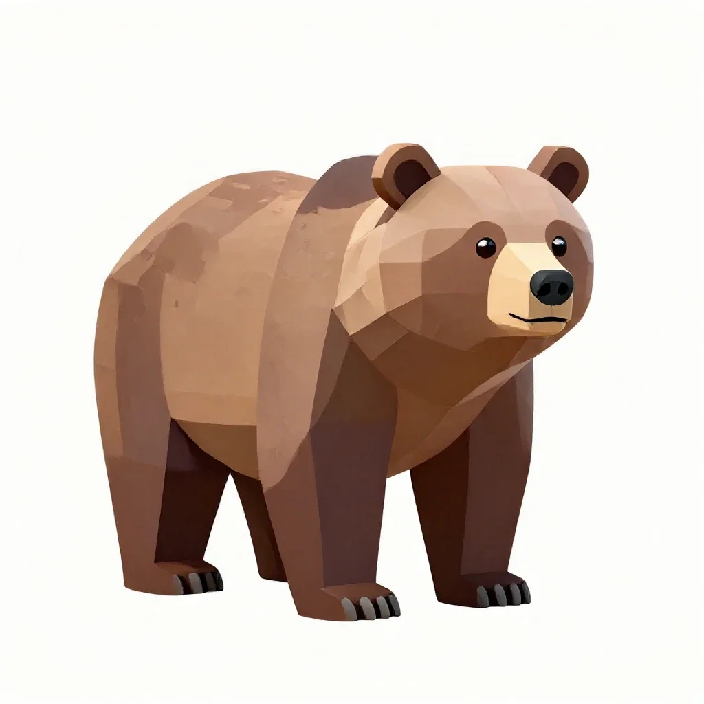 Brown bear isolated on a white background
