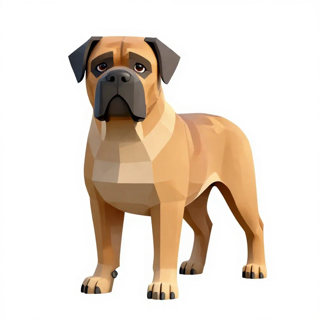 Bull mastiff isolated on a white background