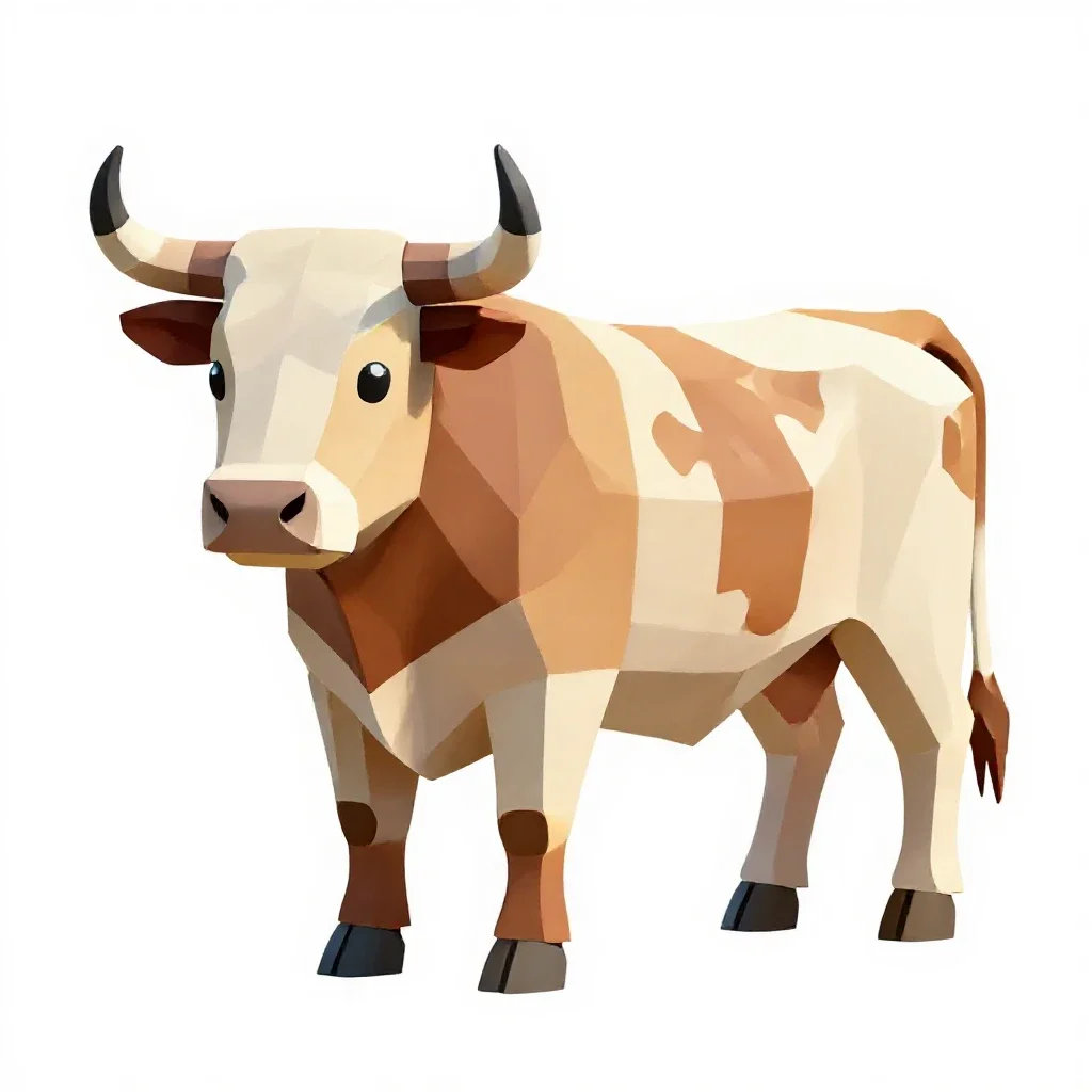 Bull isolated on a white background