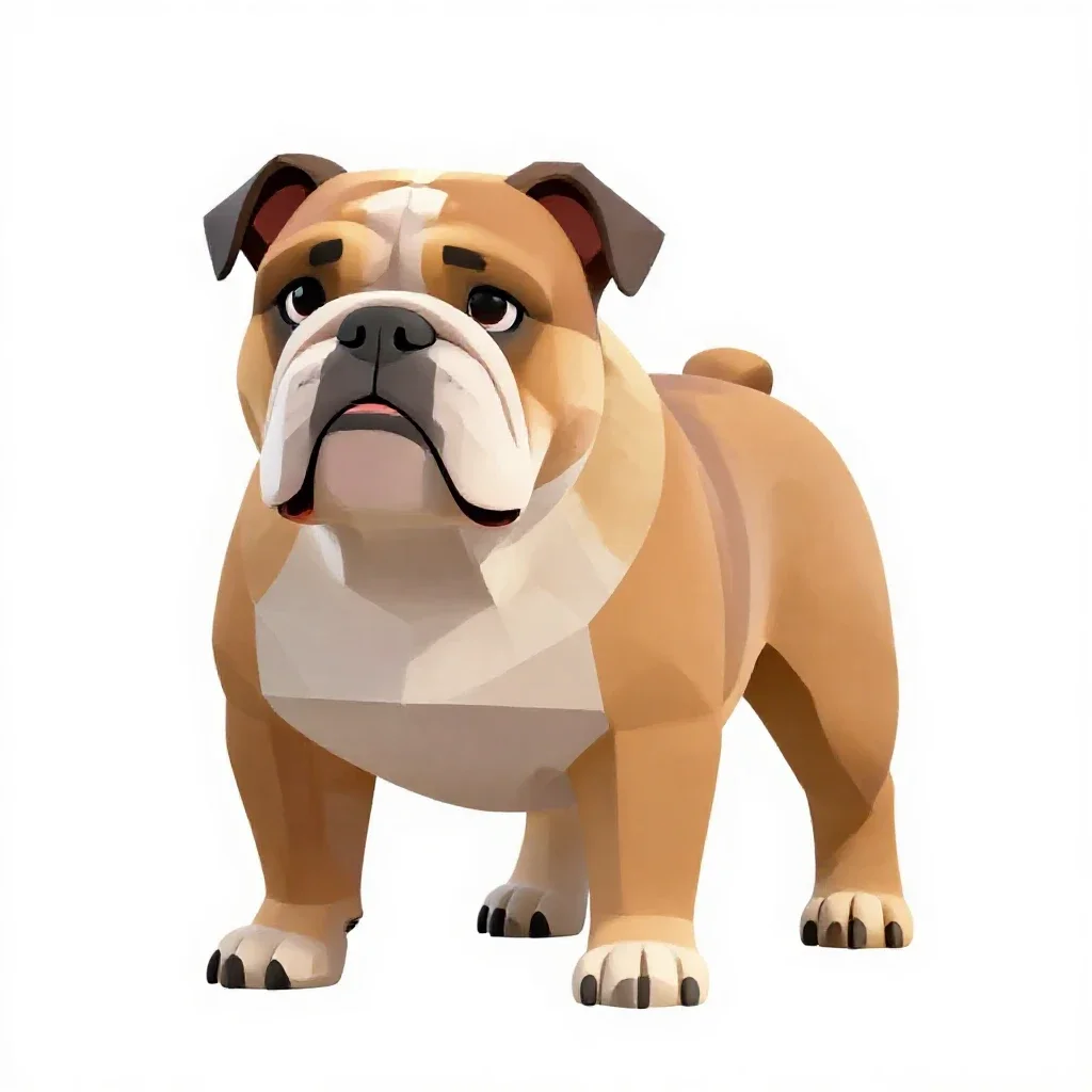 Bulldog isolated on a white background