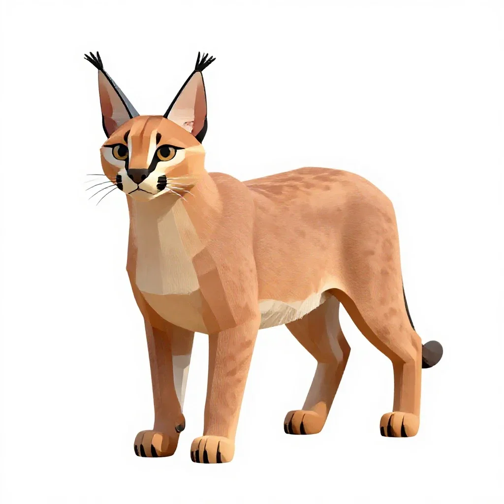 Caracal isolated on a white background