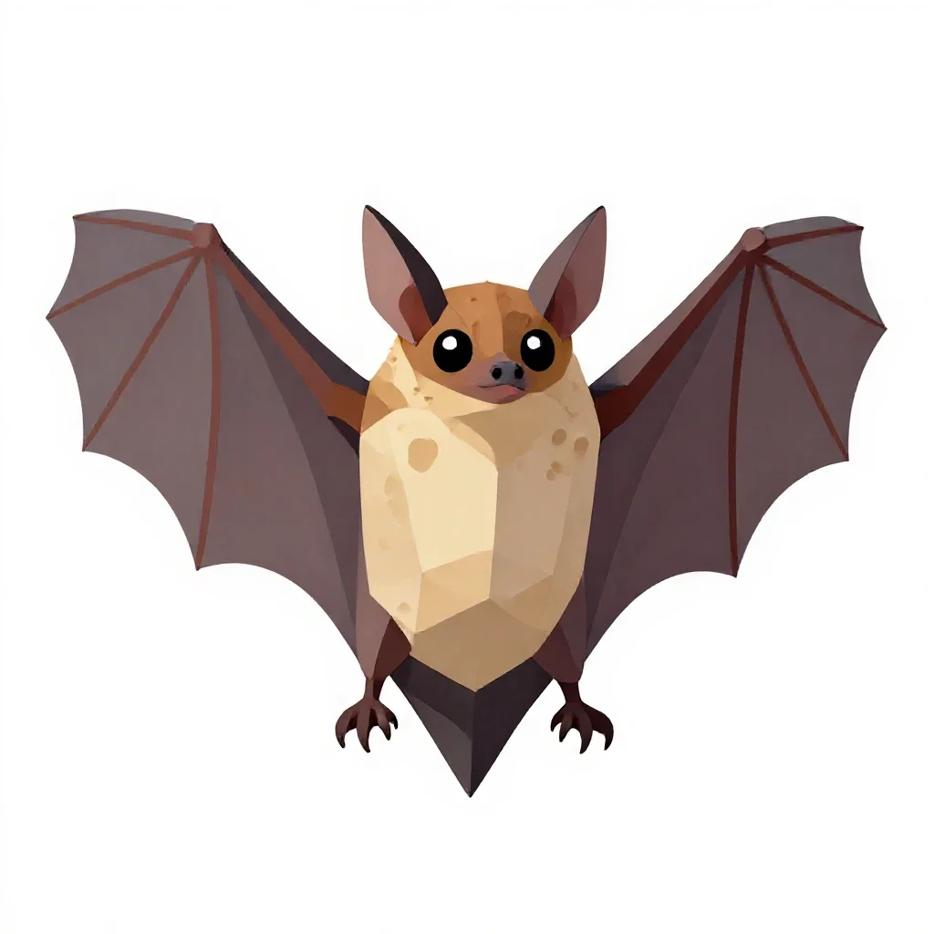 Carnivorous bat isolated on a white background