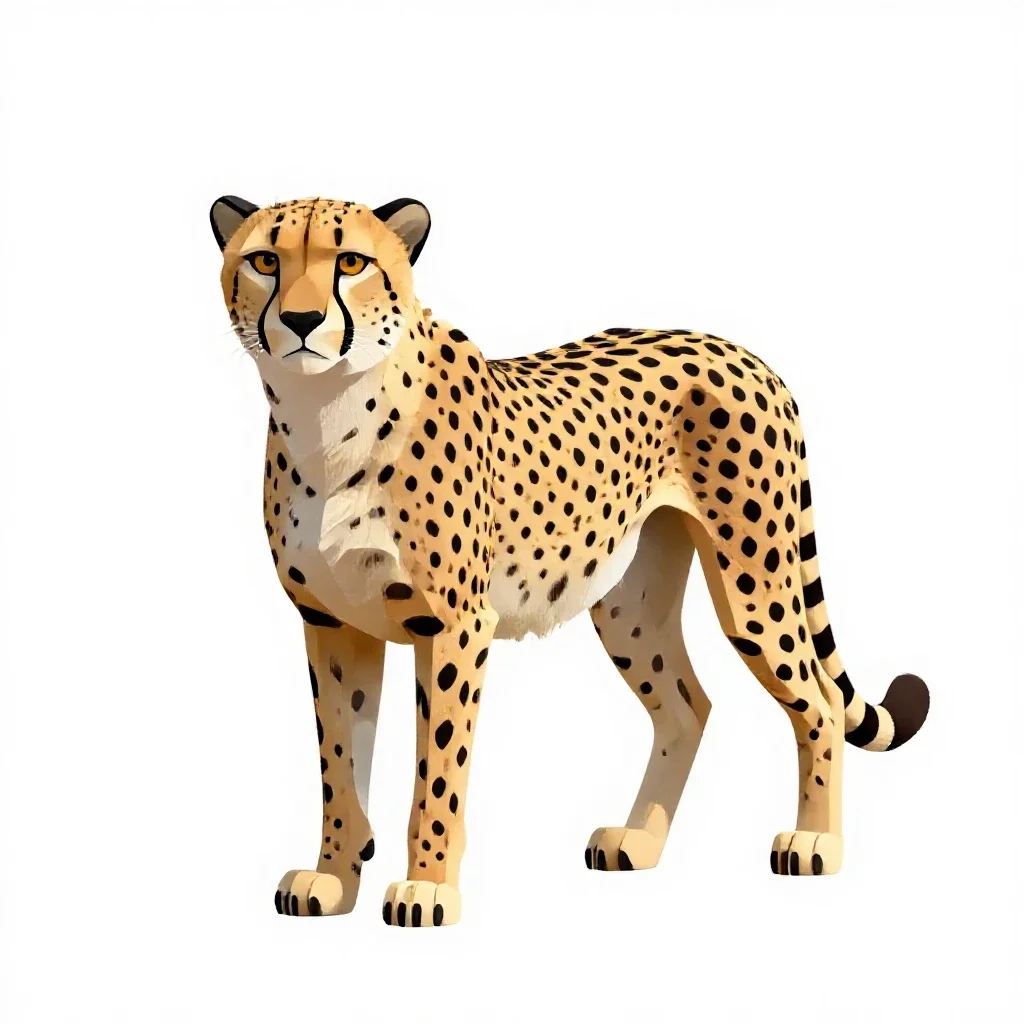 Cheetah isolated on a white background