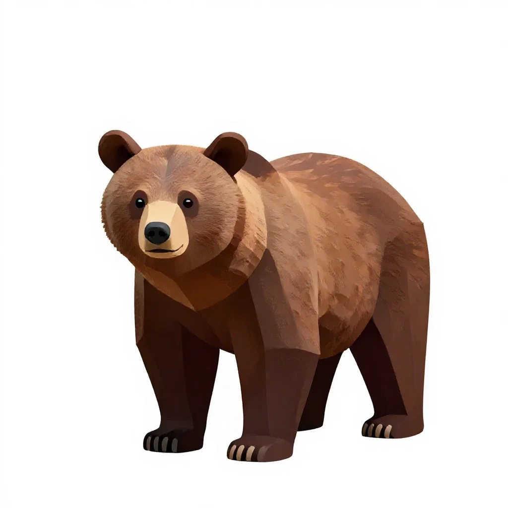 Cinnamon bear isolated on a white background