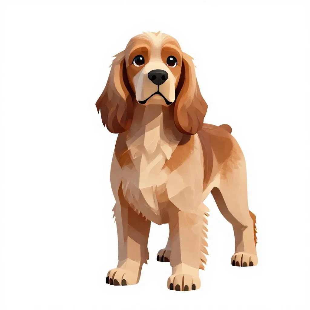 Cocker spaniel isolated on a white background