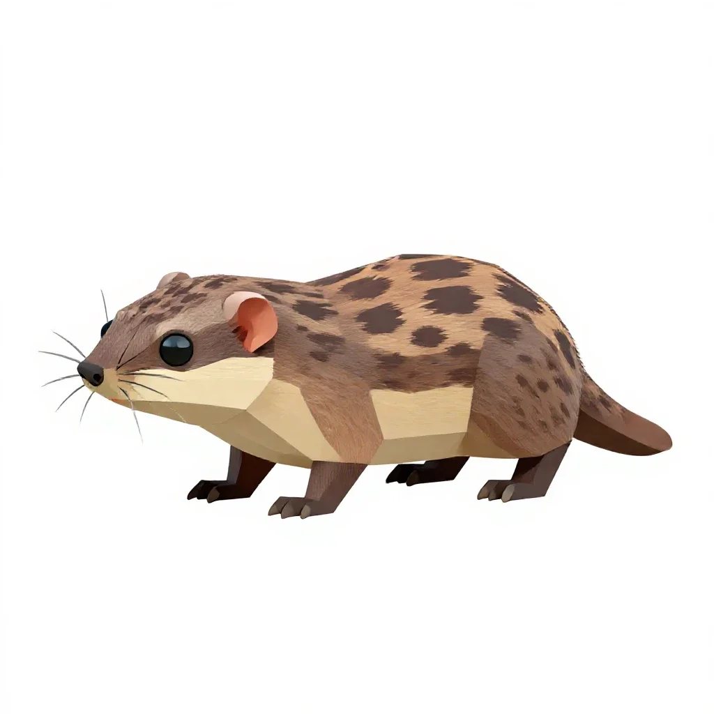 Common shrew isolated on a white background