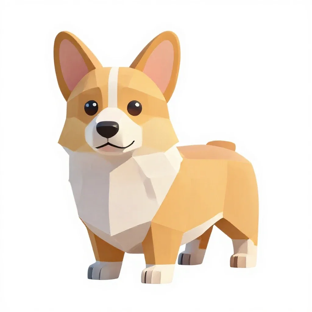 Corgi isolated on a white background