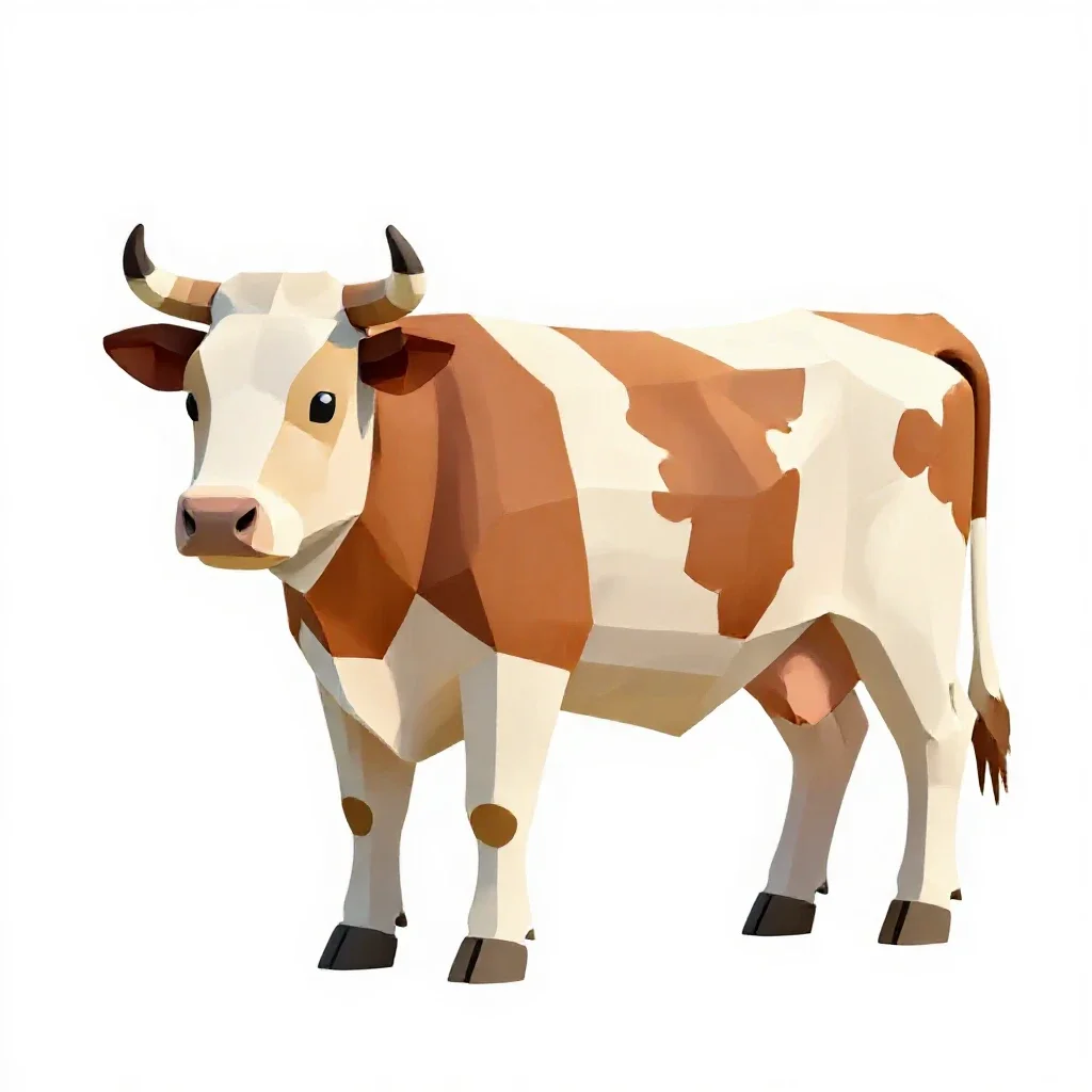 Cow isolated on a white background