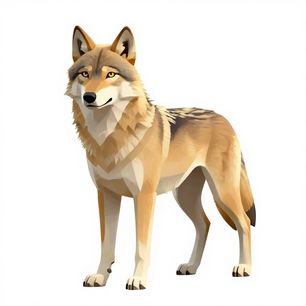 Coydog isolated on a white background